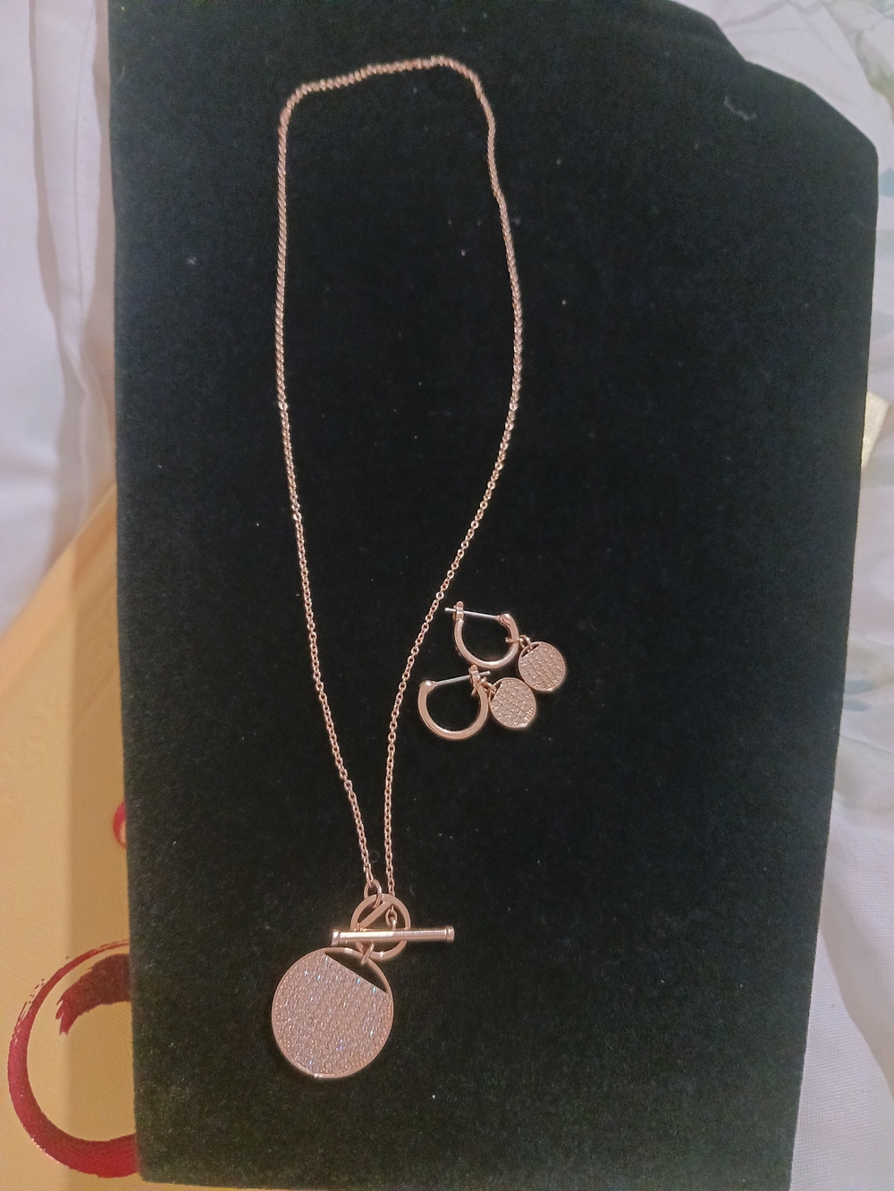 Swarovski Crystal Ginger T Bar Necklace and Earring Set